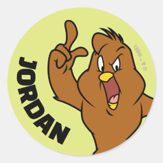 Sticker Rond Henery Hawk Yelling