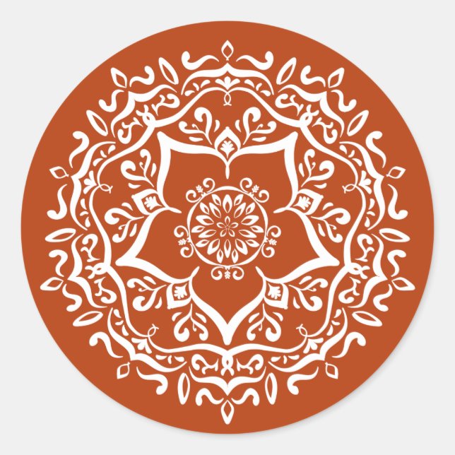 Sticker Rond Henna Mandala (Devant)