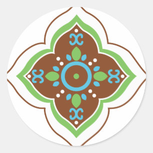 Sticker Rond Henna Tattoo Mandala
