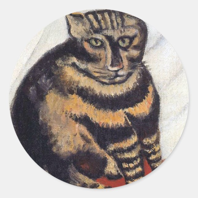 Sticker Rond Henri Rousseau - Le Chat Tigre (Devant)