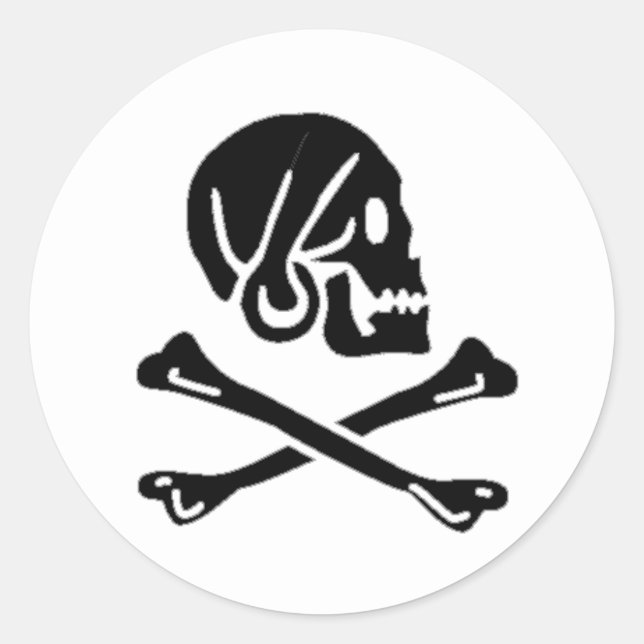Sticker Rond Henry Chaque authentique drapeau de pirate (Devant)