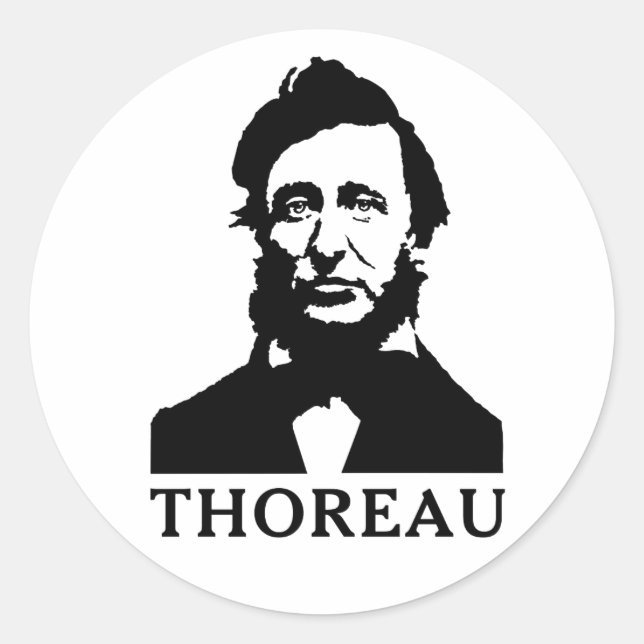 Sticker Rond Henry David Thoreau (Devant)