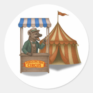 Sticker Rond Henry hyène camelot