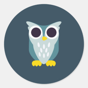 Sticker Rond Henry le hibou