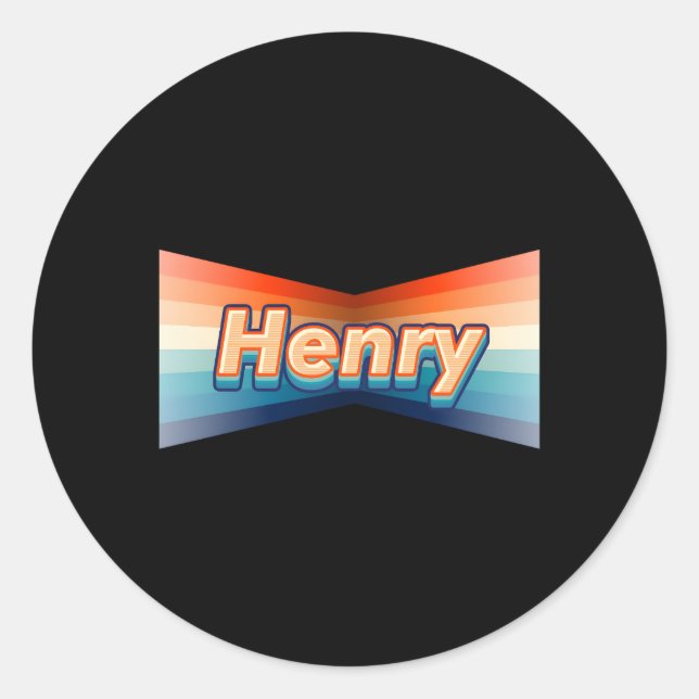 Sticker Rond Henry Prénom Henry (Devant)
