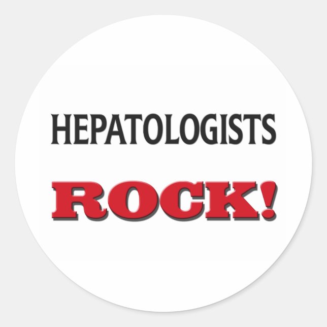 Sticker Rond Hepatologues Rock (Devant)