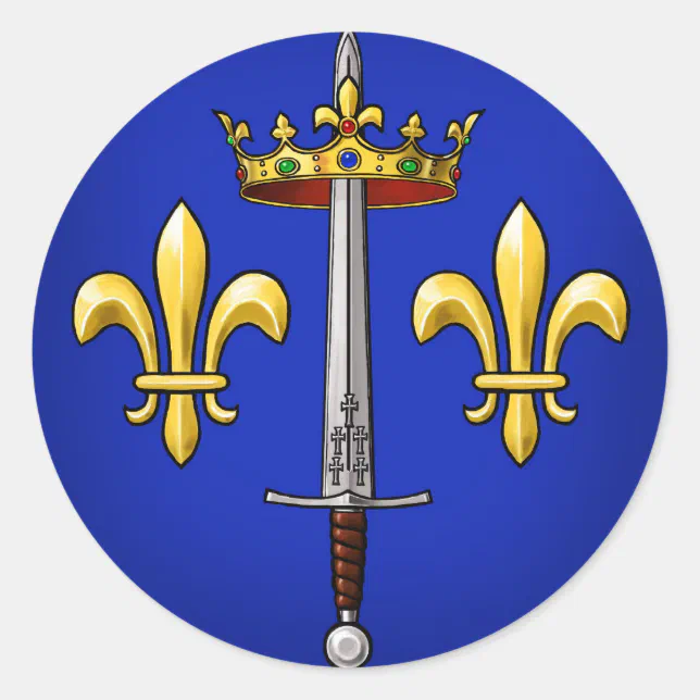 Autocollant Blason Saint Jeanne D'Arc Pour Plaque D'immatriculation - Made In France, Résistant Aux Intempéries