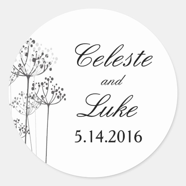 Sticker Rond Herbal Rhapsody Mariage (Devant)