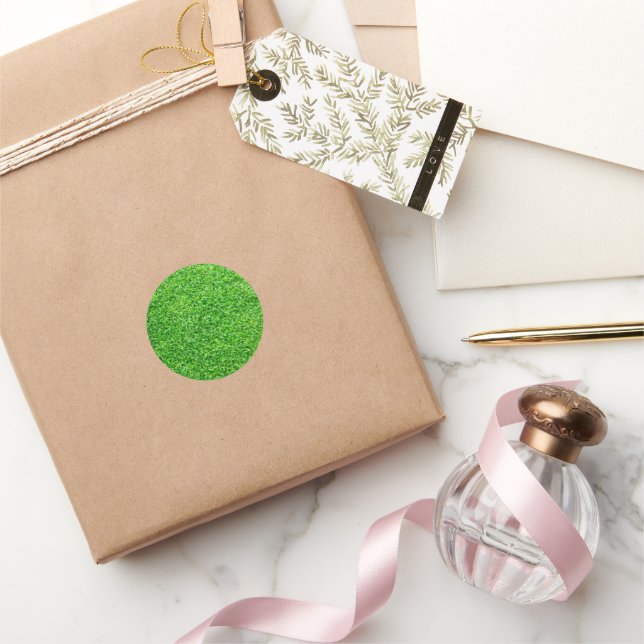 Sticker Rond Herbe verte (Cadeaux)