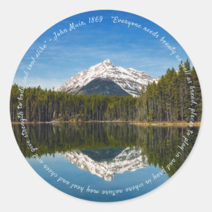 Sticker Rond Herbert Lake, Banff NP, Canada