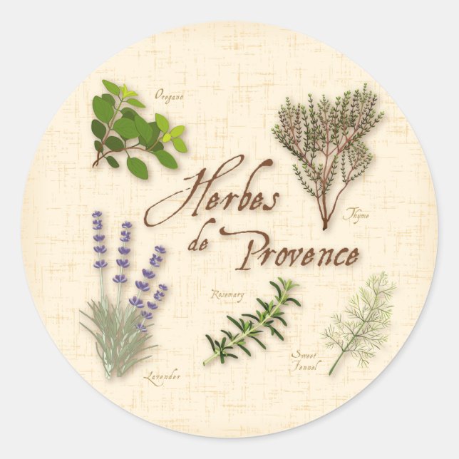 Sticker rond Herbes de Provence (Devant)