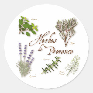 Sticker rond Herbes de Provence