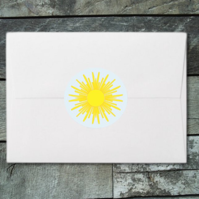 Sticker Rond Here Comes The Son Boy Baby Shower (Créateur téléchargé)