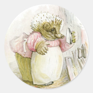 Sticker Rond Hérisson avec Fer Mme Tiggy-Winkle