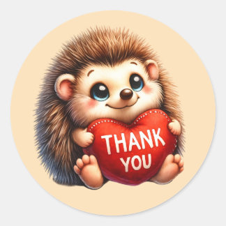 Sticker Rond Hérisson de Merci mignon
