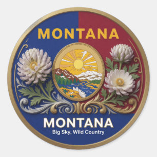 Sticker Rond Héritage du Trésor du Montana 🏔️
