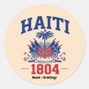Sticker Rond Héritage Graphique du Drapeau Patriotique Vintage