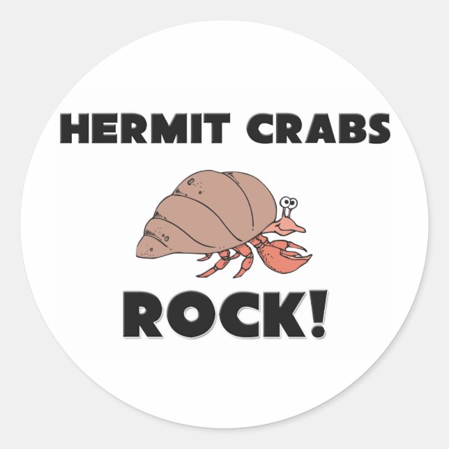 Sticker Rond Hermite Crabes Rock (Devant)