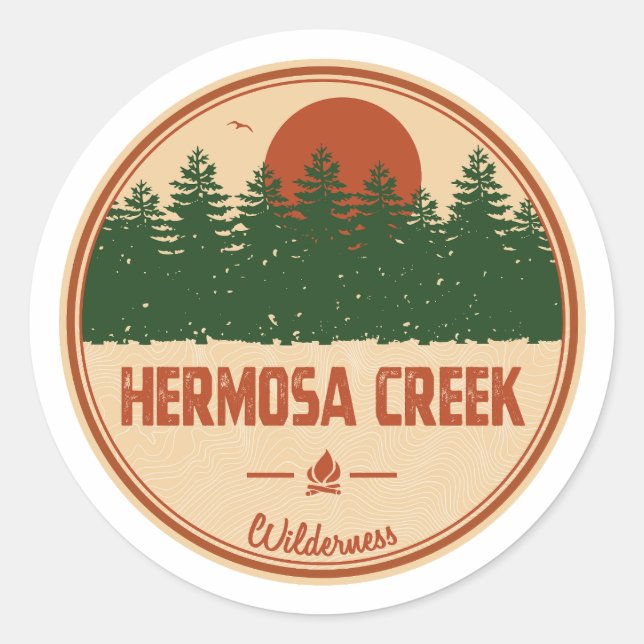 Sticker Rond Hermosa Creek Wilderness Colorado (Devant)
