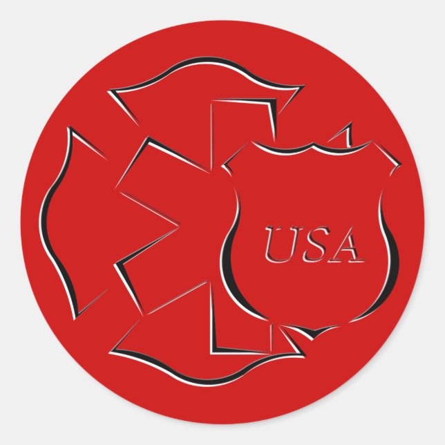 Sticker Rond Héros (Devant)