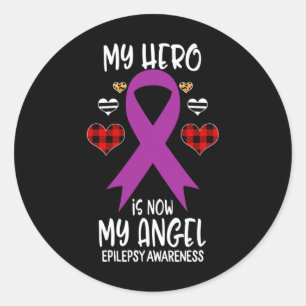 Sticker Rond Héros de la mémoire de sensibilisation à l'épileps