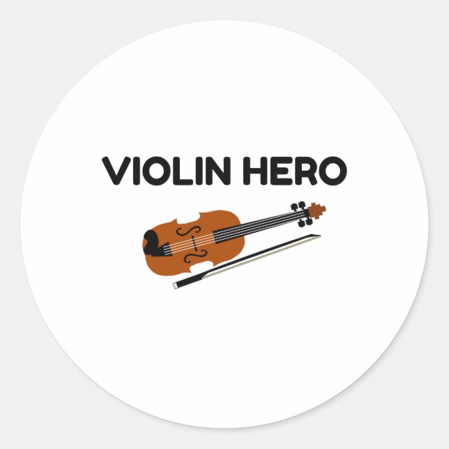 Sticker Rond Héros de violon (Devant)
