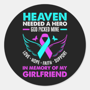 Sticker Rond Héros dont le ciel a besoin Dieu a pris le mien Ma
