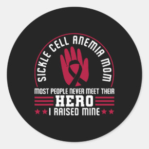 Sticker Rond Héros maman de l'anémie de la faucille