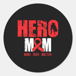Sticker Rond Héros Maman - Faucille Cellule Anémie Soutien R