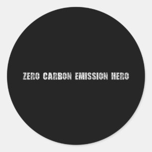Sticker Rond Héros zéro émission de carbone