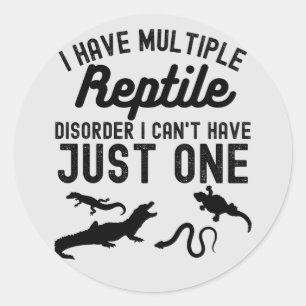 Sticker Rond Herpétologue, animaux d'herpétologie