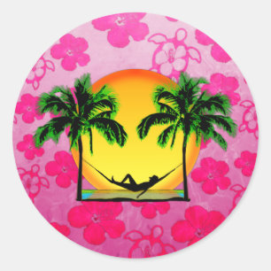 Sticker Rond Heure de l'île