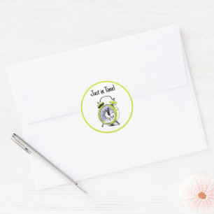 Sticker Rond Heure de réactivation de l'horloge d'alarme jaune 
