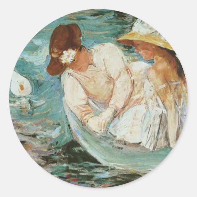 Sticker Rond Heure d'été | Mary Cassatt (Devant)