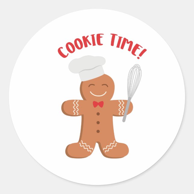 Sticker Rond Heure du cookie (Devant)