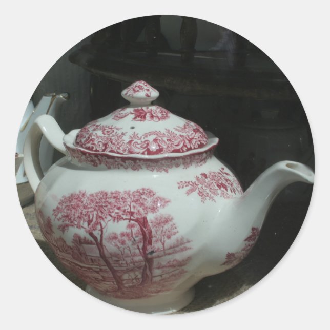 Sticker Rond Heure du thé (Devant)