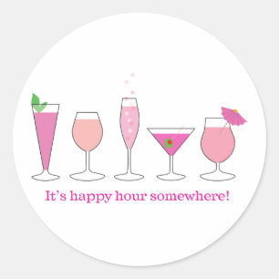 Sticker Rond heure heureuse