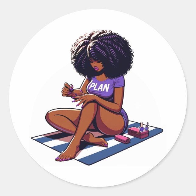 Sticker Rond Heure Homegirl (Devant)