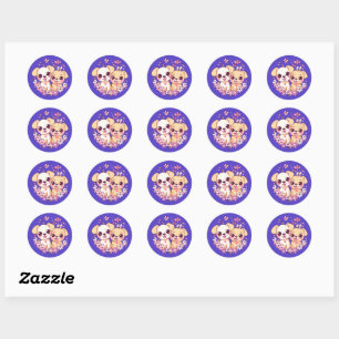 STICKER ROND HEUREUSE SAINTE-VALENTIN !