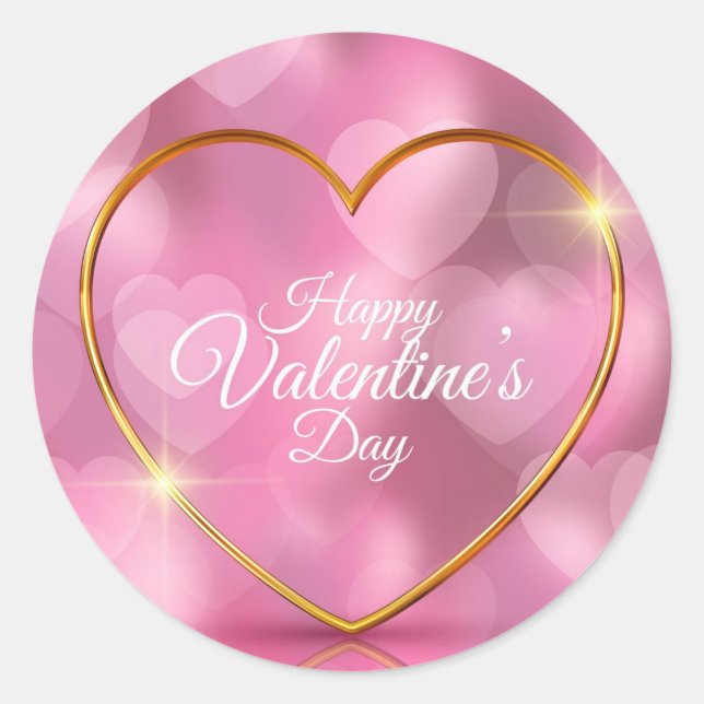 Sticker Rond Heureuse Sainte-Valentin (Devant)