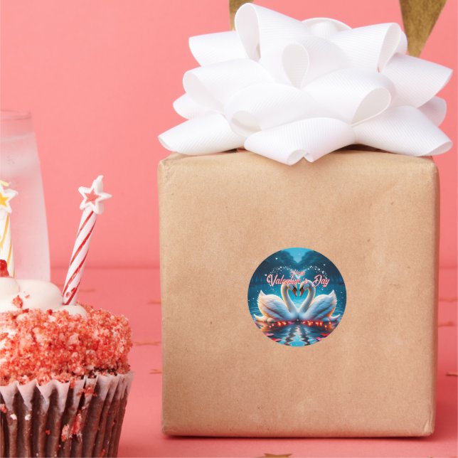 Sticker Rond Heureuse Sainte-Valentin (Fête)