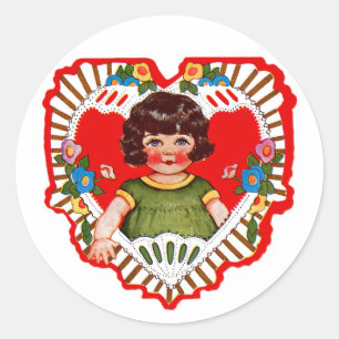 Sticker Rond Heureuse Sainte-Valentin Cutie !