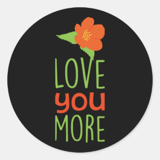 Sticker Rond Heureuse Sainte-Valentin Élégant Script Hearts Tex