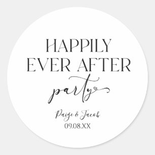 Sticker Rond Heureusement Jamais Après La Réception De Mariage 