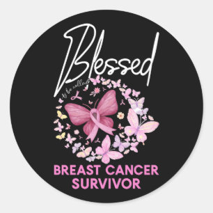 Sticker Rond Heureux D'Être Appelé Cancer Du Sein Survivant Pin