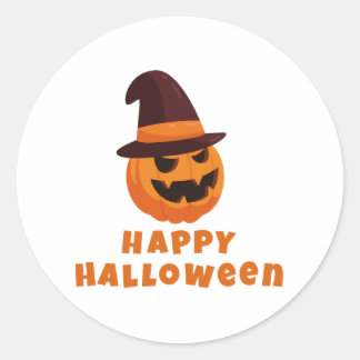 Sticker Rond heureux Halloween