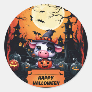 STICKER ROND HEUREUX HALLOWEEN 31