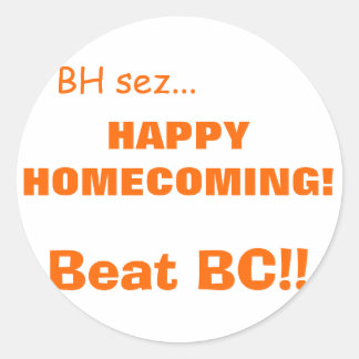 STICKER ROND HEUREUX HOMEVENIR !