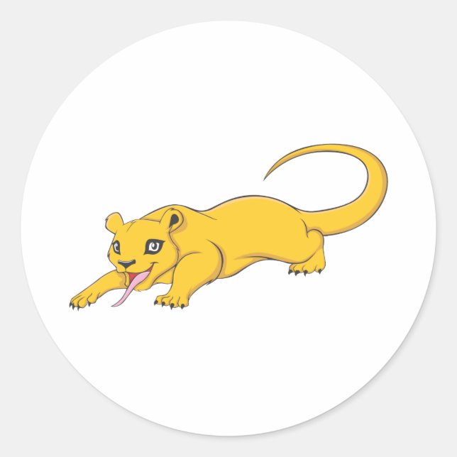 Sticker Rond Heureux Kinkajou (Devant)