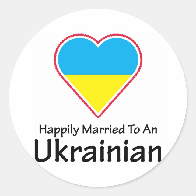 Sticker Rond Heureux Marié Ukrainien (Devant)